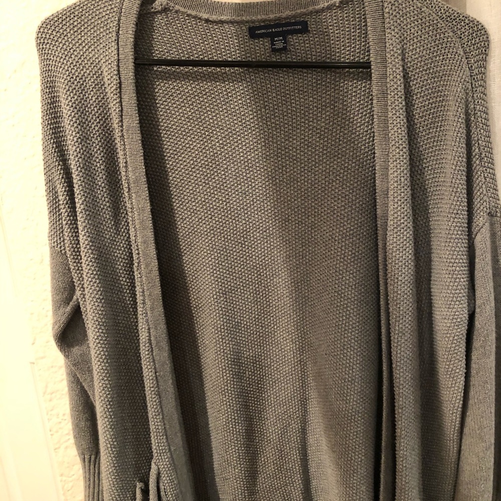 Gray American Eagle cardigan